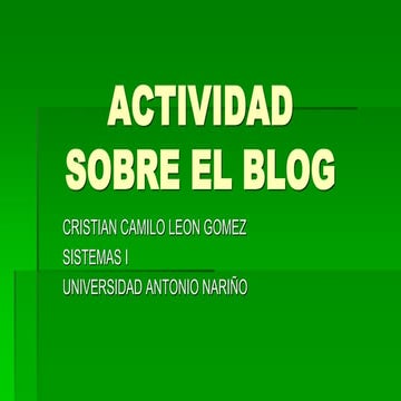Trabajo de blog