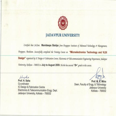 JADAVPUR.INTERN2009 | PPT