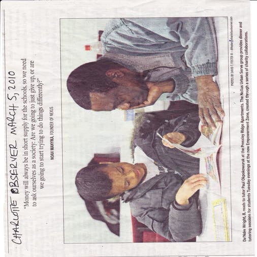 Charlotte Observer Article about CEZ