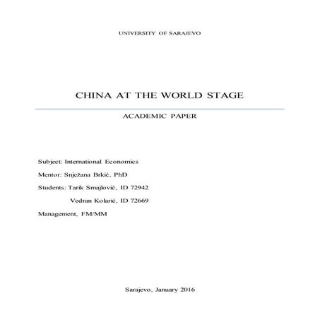 china at the world stage