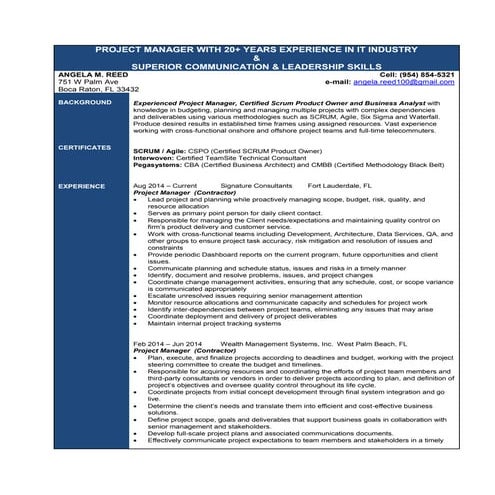 AngelaReedResumeBio112114