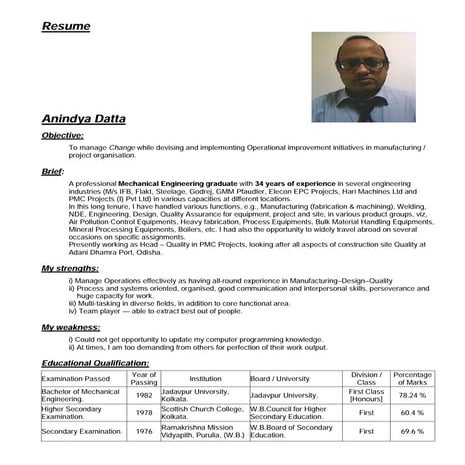 A Datta -Resume