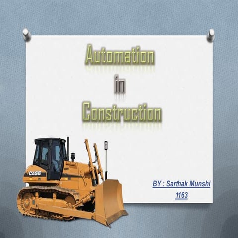 roboticd and automation in construction | PDF