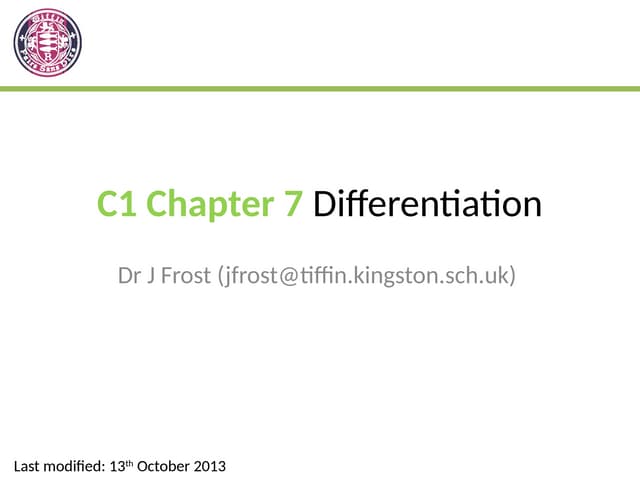 C1-Chp7Differentiation.pptx; core maths chapter 7