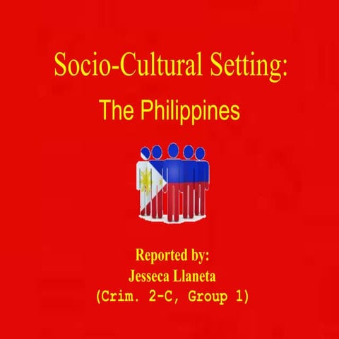 Philippines (Socio-Cultural Setting)