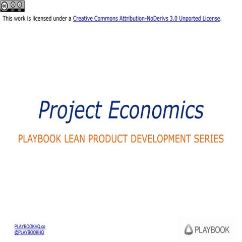 Project Economics in New Product Development
