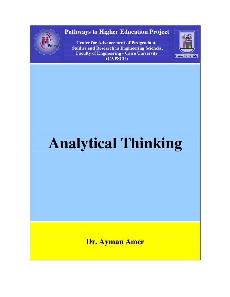 examples of analytical thinking