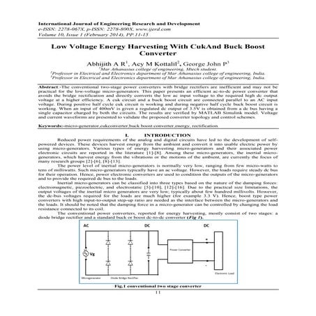 IRJET - A Comparative Analysis of Cuk and Buck Boost Converter for PFC ...