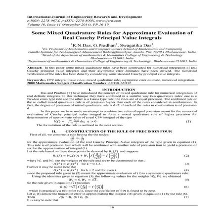 Some Mixed Quadrature Rules for Approximate Evaluation of Real Cauchy Princip...