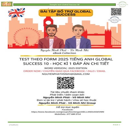 TEST FORM 2025 GLOBAL SUCCESS 10 - CÓ ĐÁP ÁN CHI TIẾT (CẬP NHẬT DẦN)