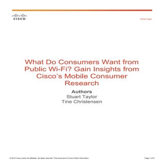 What Do Consumers Want from Public ...