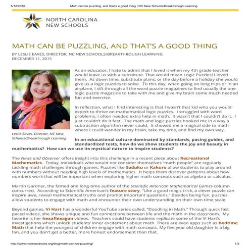 Math can be puzzling, and that’s a good thing