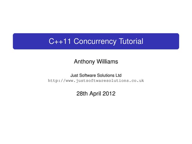 C++11 concurrency