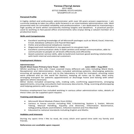 Karen wilson cv current | DOCX