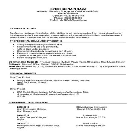 SHR CV | PDF
