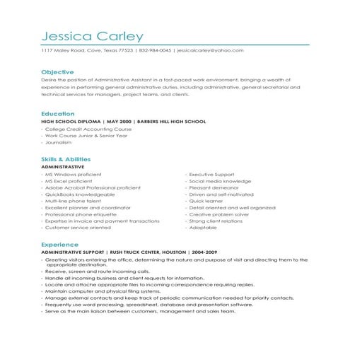 Jessica Carley Resume