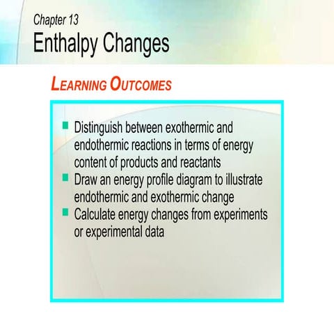 C13 enthalpy change