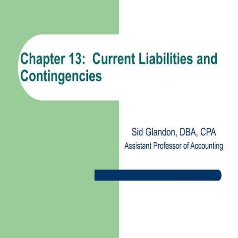 ppt Accounting chapter 13 Current Liabilities | PPT
