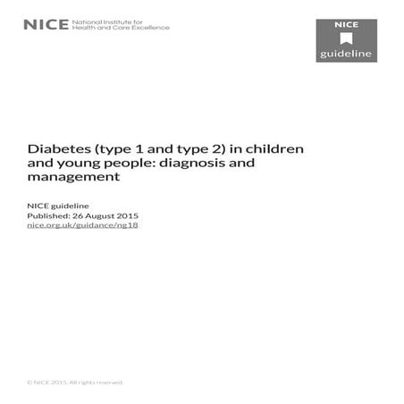 Cpg management of type 1 diabetes mellitus in children & adolescents | PDF