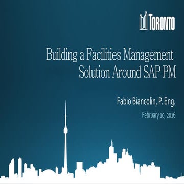 City of Toronto - Expanding PM - Smart Cities Forum 