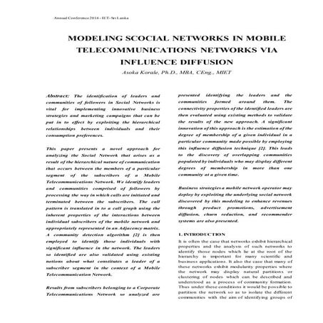 ATC full paper format-2014 Social Networks in Telecommunications Asoka Korale...