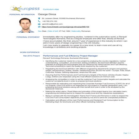 CV George DINCA