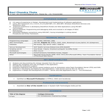 Resume_Ravichandra Thota