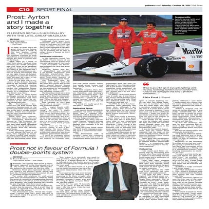 FORMULE 1 1986  LA REVANCHE  PROST SENNA EDITIONS HACHETTE VANDYSTADT