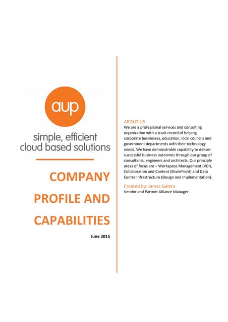 Always UP IT_Capability Document_Final_June 2015