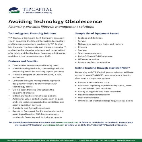 Technology Financing Flyer - BrianR, 7-22-15