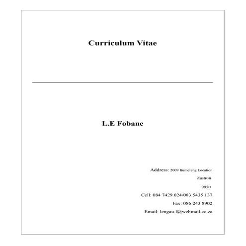 Emmanuel CV | PDF