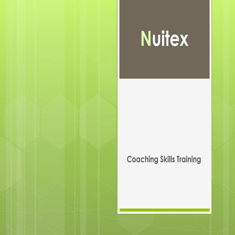 Coaching skills training Presentation