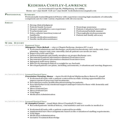 Kedesha Costley-Lawrence Resume 1022016