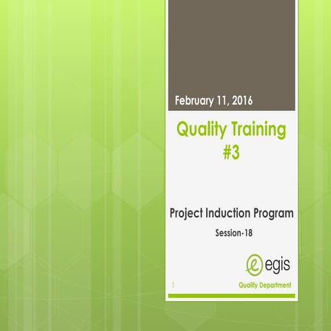 Project Induction Program 11.02.2016