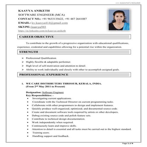 KAAVYA'S RESUME