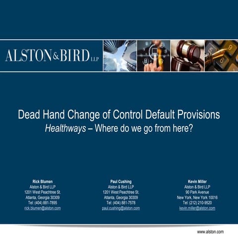 Dead Hand Change of Control Default Provisions PPT 3-25-15