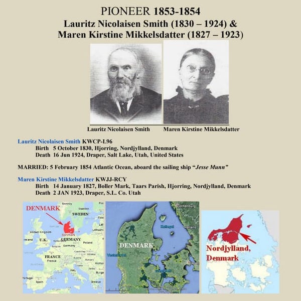 Lauritz N Smith and Maren Kirstine Mikkeksdotter