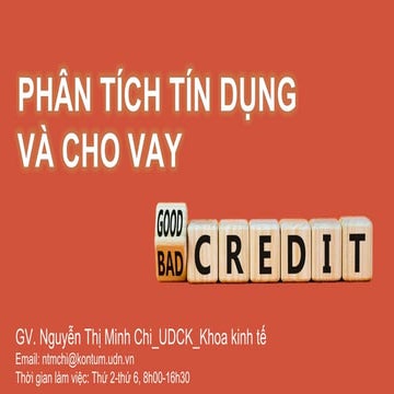 Phân tích tín dụng và cho vay chương 1 tt