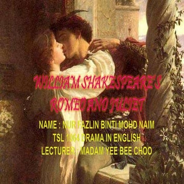 ROMEO AND JULIET (graphic organizer)