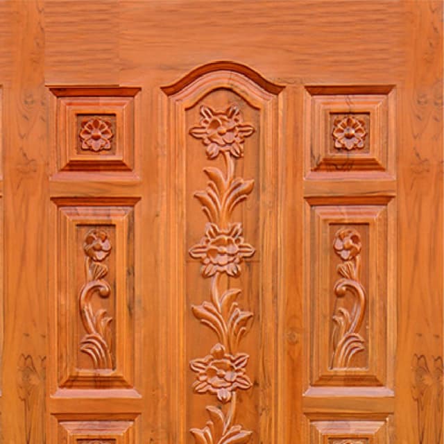 African teak wood door carved readymade PDF