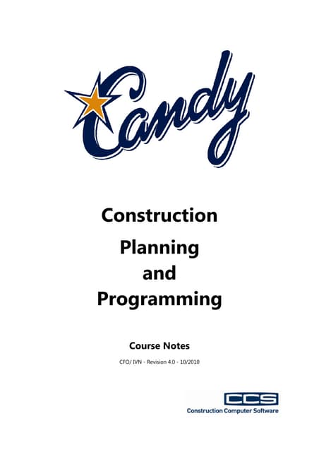 C202   construction planning and programming