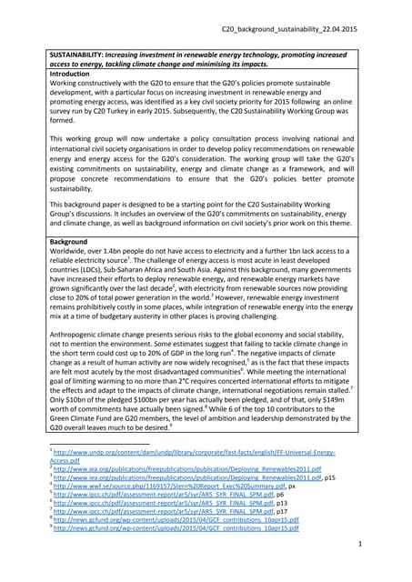 C20 Turkey Sustainablility Background Paper