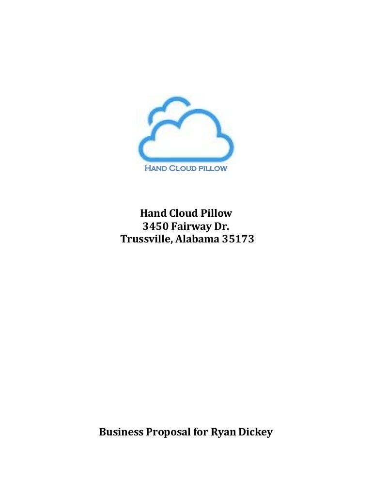 Business Plan Hand Cloud Pillow