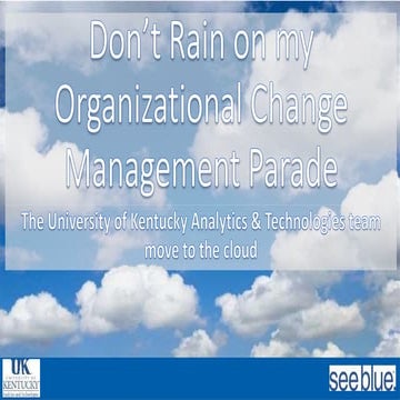 Don’t Rain on my Service Management Parade