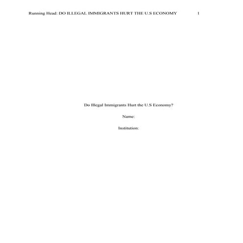 Illegal Migrants and the US Economy