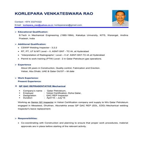 Inspection CV Sasi | DOC
