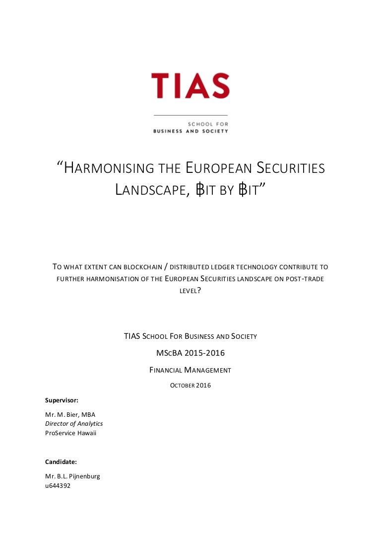 Master thesis blockchain image