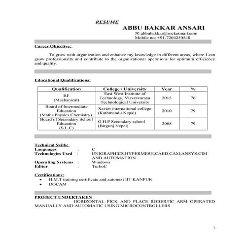 Vinodkumar cv | DOC