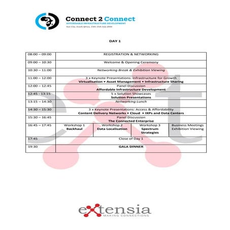C2C 2016 draft programme. 28.01