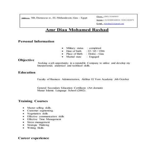 Musharaf - new cv | DOCX